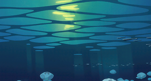 Tsuritama GIF - Find & Share on GIPHY | Ocean illustration waves, Ocean  illustration, Anime scenery
