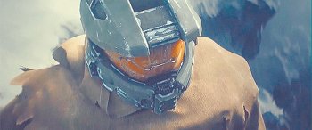 Master Chief in Action: Epic Halo Sci-Fi Armor Animated GIF