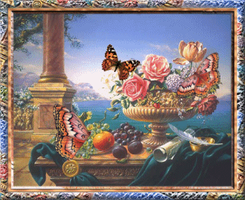 butterflys and roses