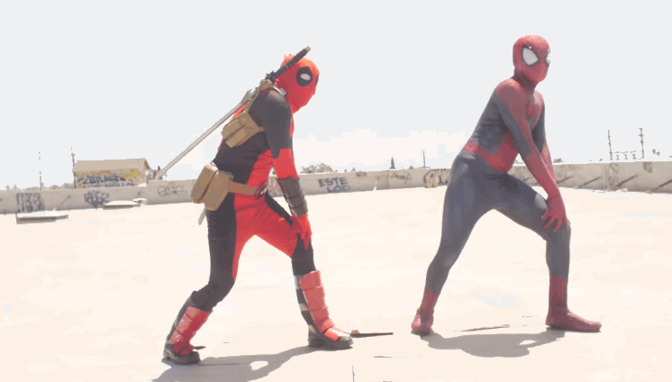 Deadpool And Spiderman Dancing Michael Jackson