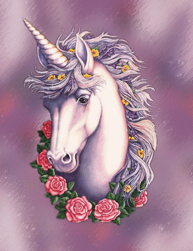 fantasy unicorn in paradise