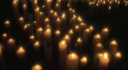 Flowers And Candles Living Room Gif