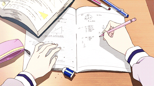 Monochrome, school and study gif anime #743838 on animesher.com