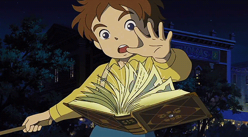 Oliver Using his Wizard Book