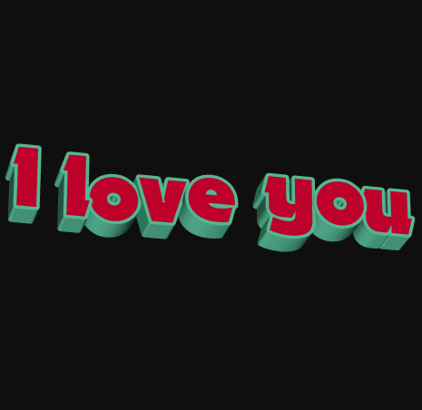 i love you words gif