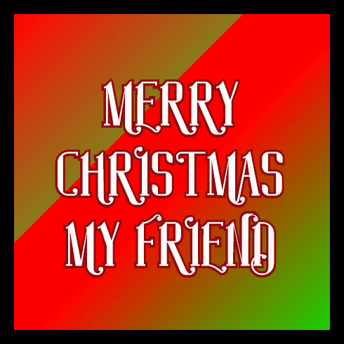 Red and Green Merry Christmas My Friend Profile Card by lonewolf6738 by lonewolf6738