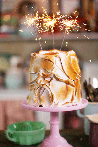 Cake with Sparklers