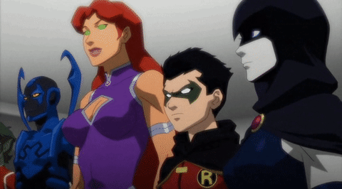 Justice League vs. Teen Titans Gif