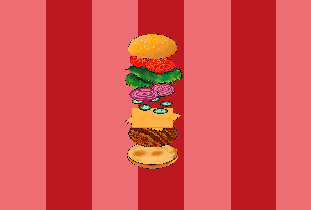 Exploded view of a hamburger Gif Abyss