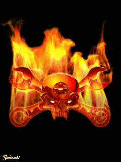 fire skull and wrenches