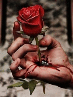 rose through hand