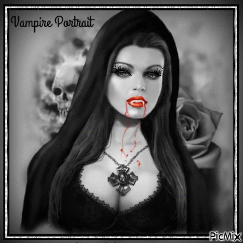 vampiress roses and skulls