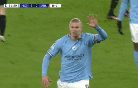 Erling Haaland High Five - Gif Abyss