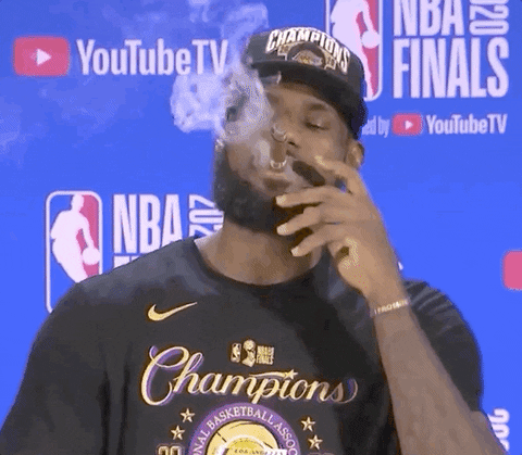 LeBron Smoking NBA Gif
