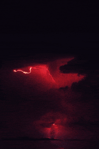 Red Lightning Storm Gif
