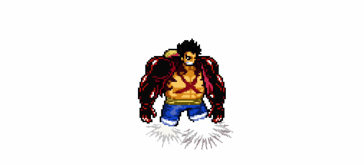 Luffy gear 4 bounce man gif