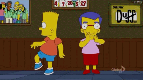 Bart Simpson And Milhouse Gif