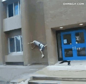 Hilarious Wall-Climbing Fail Animated GIF - Gif Abyss