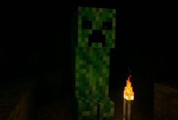 Minecraft Creeper Ignites: Animated Explosion in Pixelated Darkness by ...