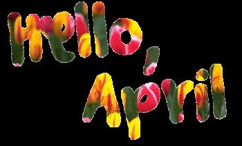 Hello April - Animated Type / Floral Type GIF / Spring Type - Gif Abyss
