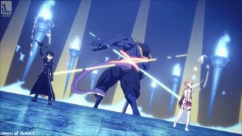 Kirito's Epic Sword Clash in Sword Art Online – Anime Battle in Motion