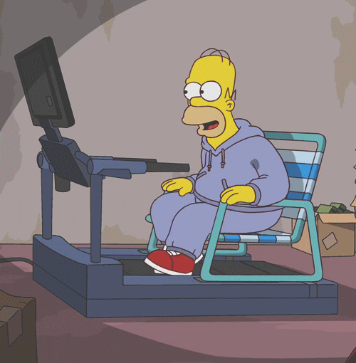 Homer Working Out