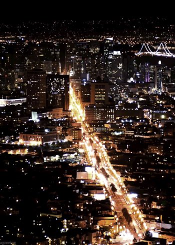 Animated City Lights: Vibrant Nightscape in Motion - Gif Abyss