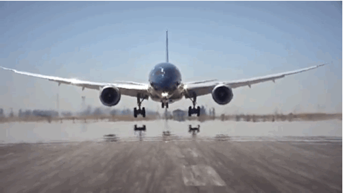 Boeing 787 Landing Gif