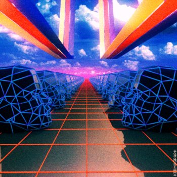 Download Music Retrowave 3D Art Retro Futurism Digital Landscape Gif ...