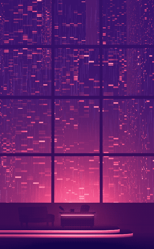 Pixel Art Rain