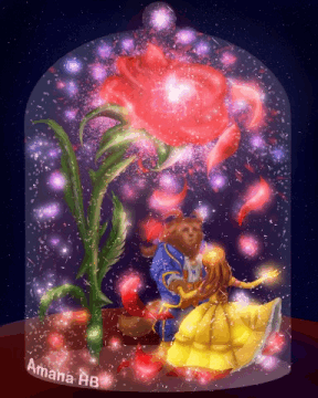 Beauty & The Beast - Enchanted Rose Gif by Amana_HB