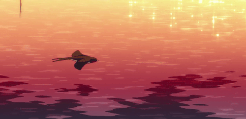 Anime Blue Sky Birds Flying Around GIF  GIFDBcom