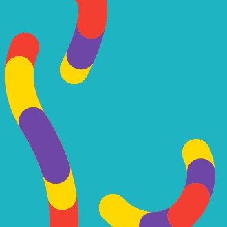 Chromatic Tubes — Animated Abstract Shape Pattern - Gif Abyss