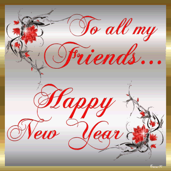 Happy New Year Friends and Family Gif @