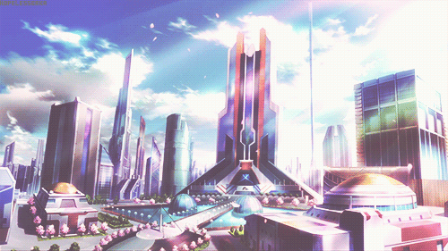 Aesthetic Anime City Sunset GIF  GIFDBcom