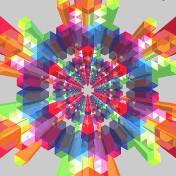Vibrant Geometric Kaleidoscope: Animated Abstract Shapes in Motion ...