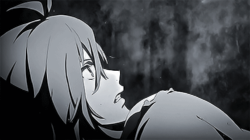 Black and white anime GIF  AniYuki  Anime Portal