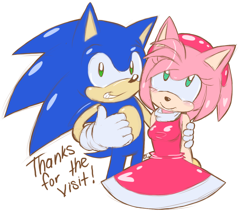 Video Game Sonic the Hedgehog Sonic Amy Rose Gif. 