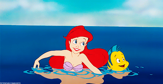 ariel and flounder gif