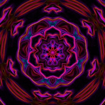 Neon Fractal Pulse: Abstract CGI Pattern Animation - Gif Abyss