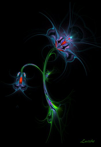 Neon Fractal Bloom — Animated CGI Pattern - Gif Abyss