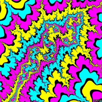 Neon Fractal Pulse - Animated CGI Pattern (GIF) - Gif Abyss